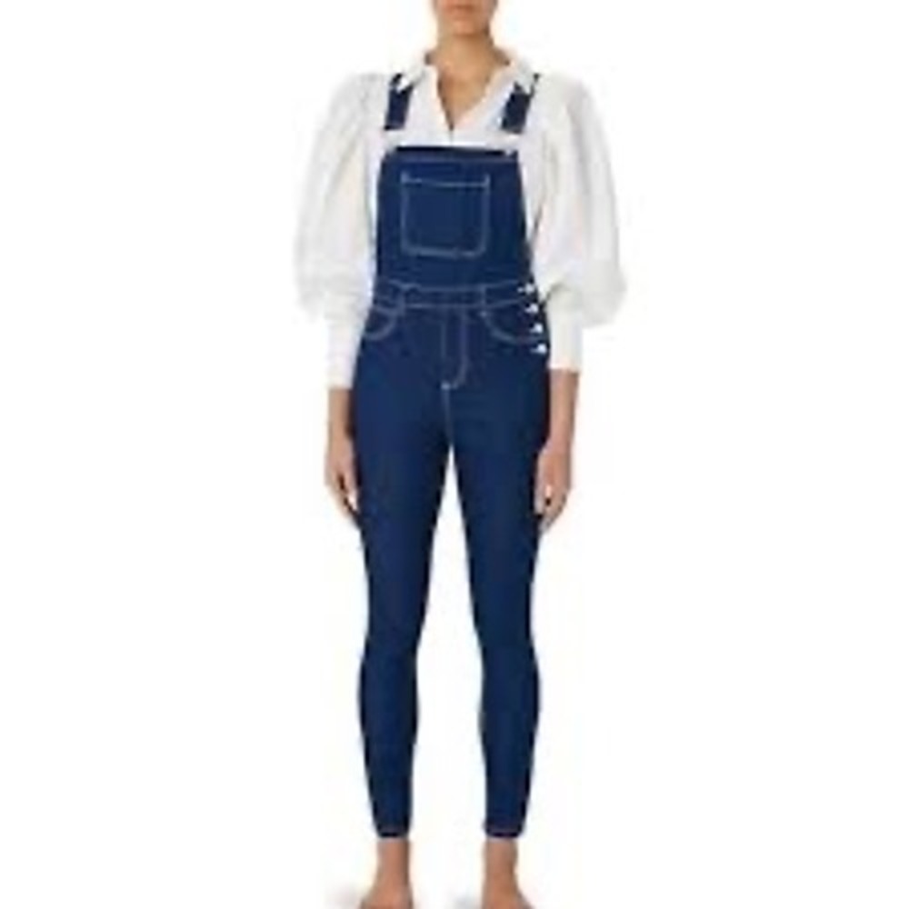 WeWoreWhat High Rise Skinny Denim‎ Overalls | Size L | NWT Stretch Jean Jumpsuit